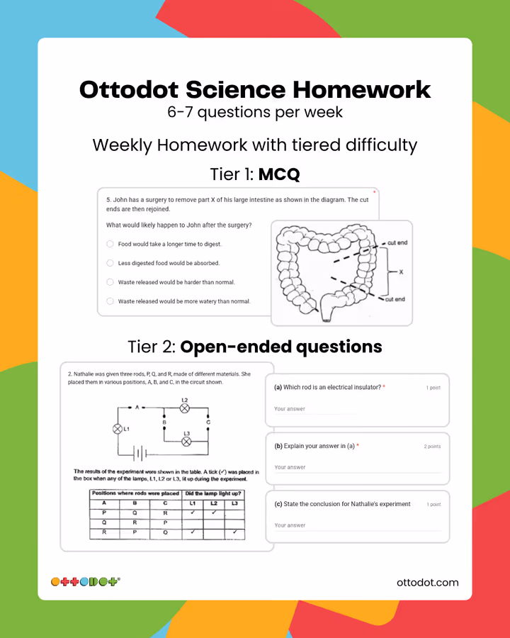 Ottodot Science homework example